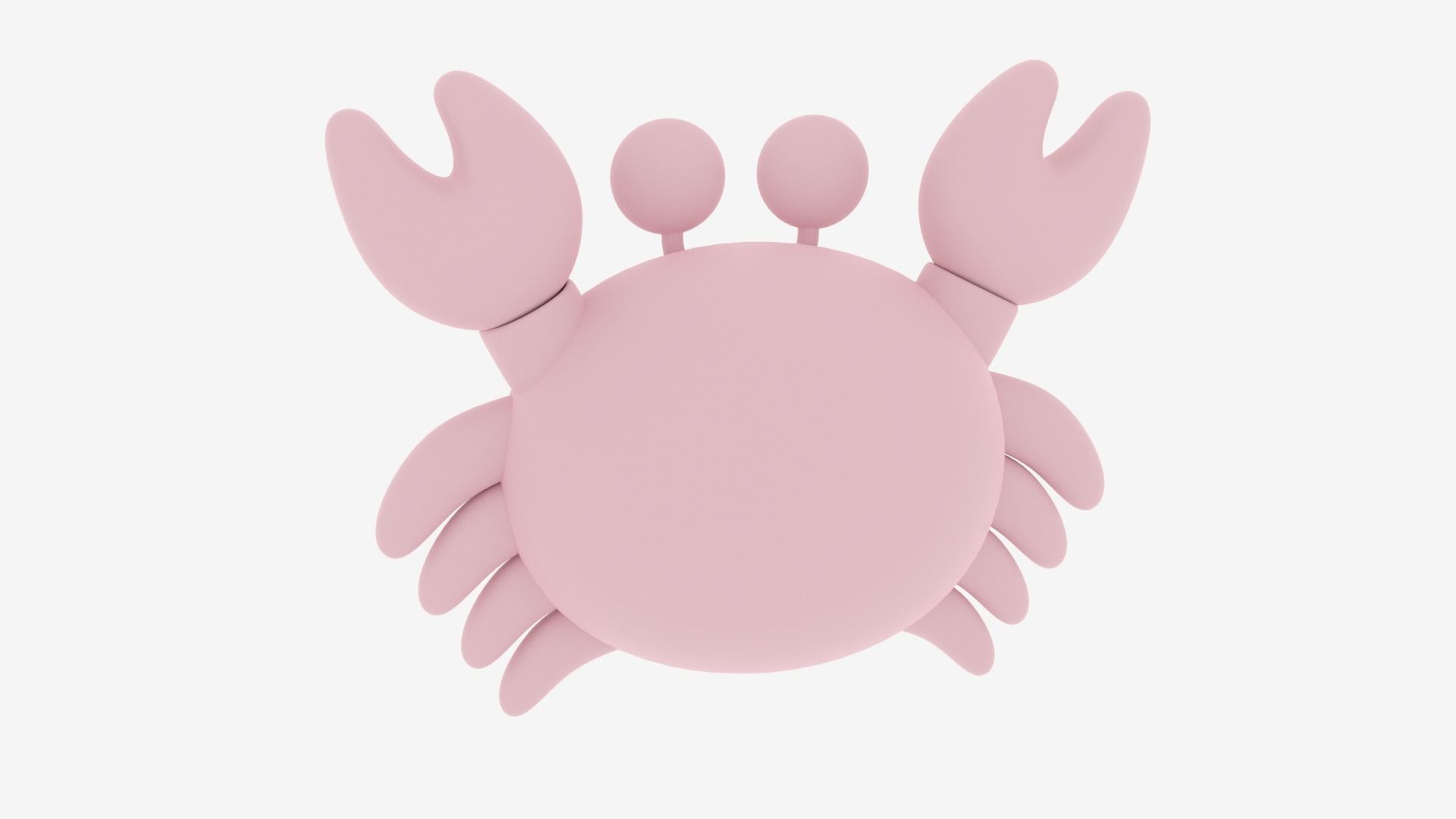 Cartoon Cute Little Crab 1 3D model_7