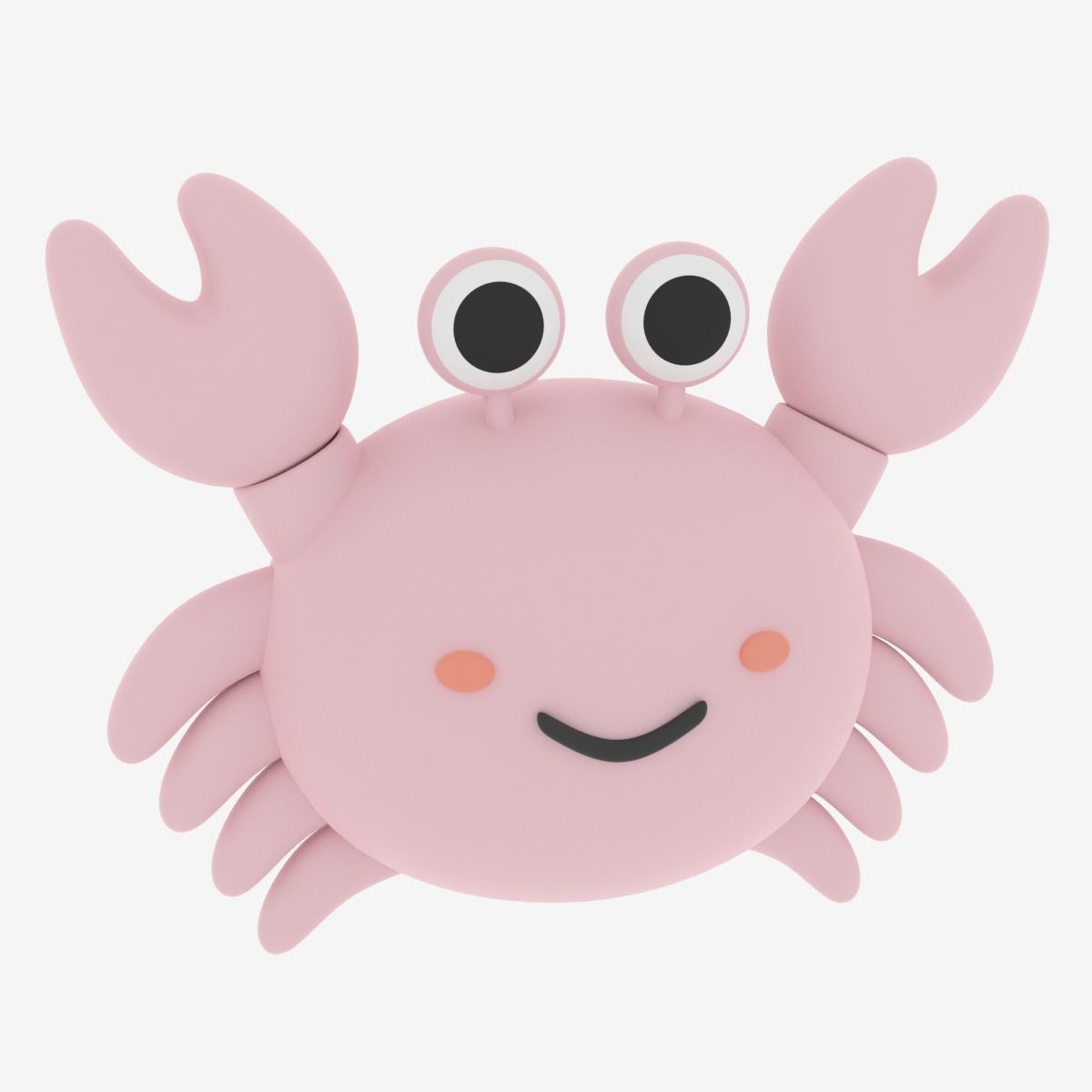 Cartoon Cute Little Crab 1 3D model_13