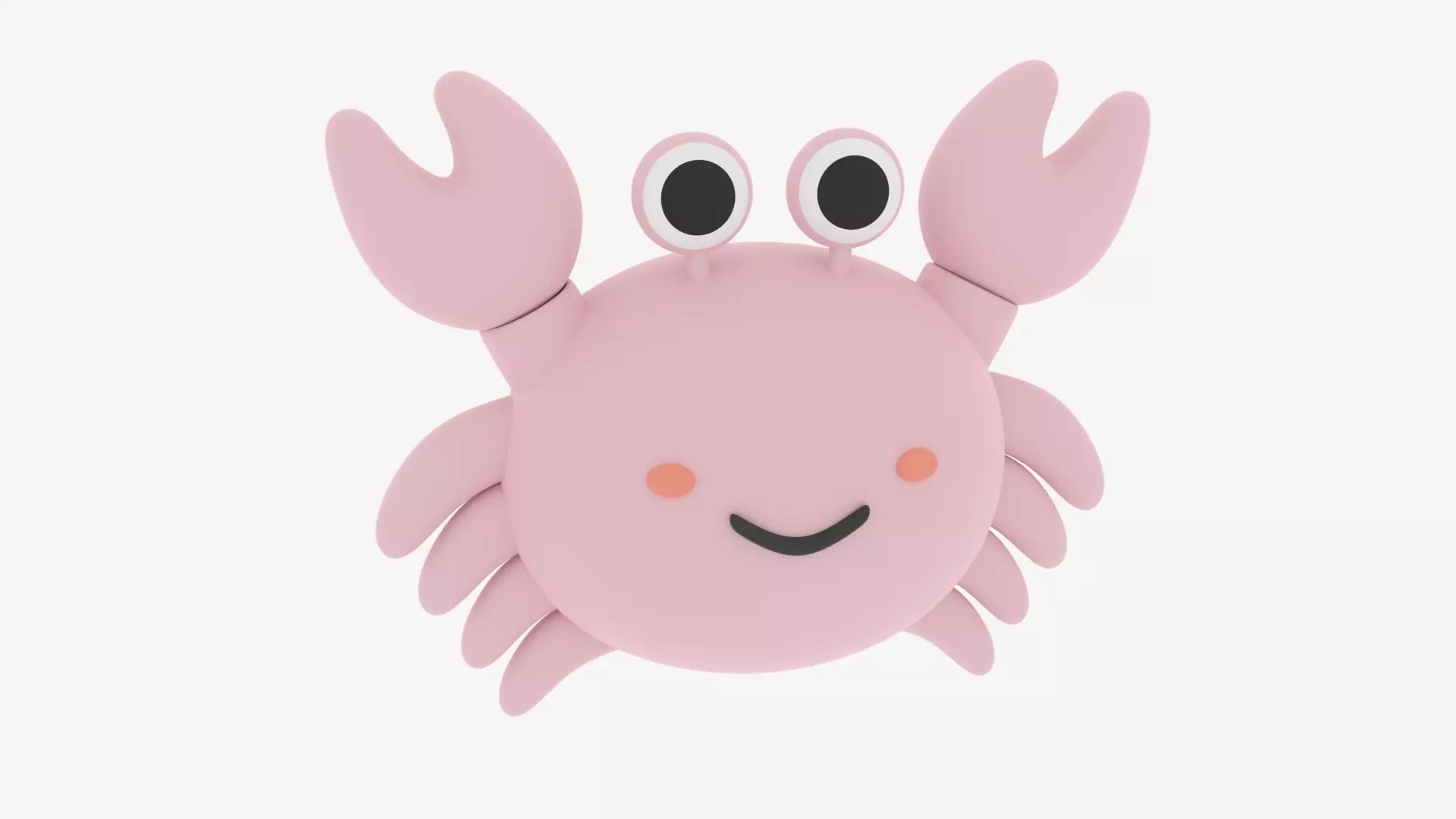 Cartoon Cute Little Crab 1 3D model_0