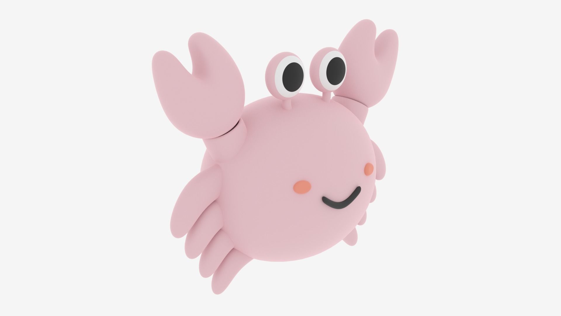 Cartoon Cute Little Crab 1 3D model_12