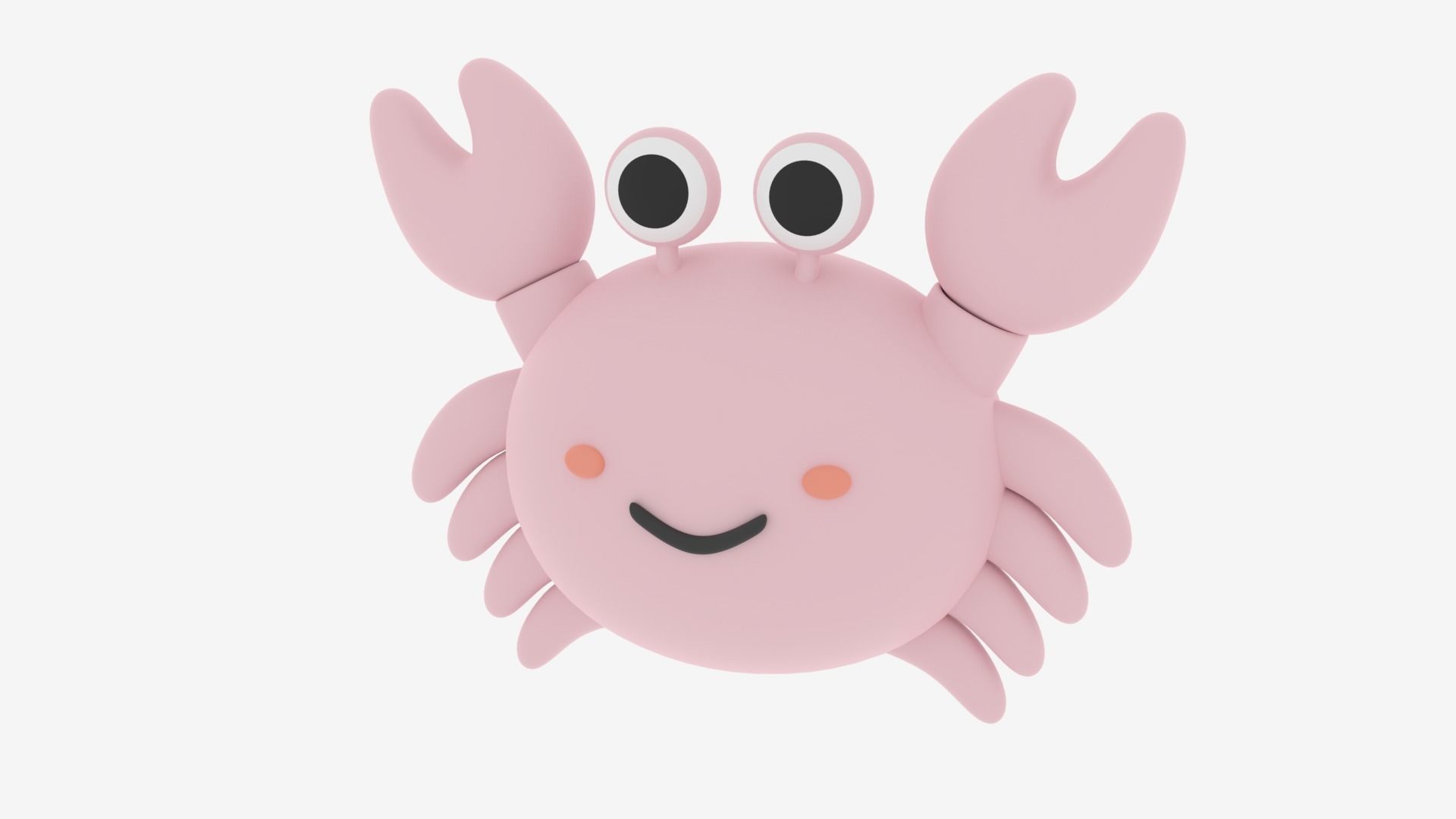 Cartoon Cute Little Crab 1 3D model_1