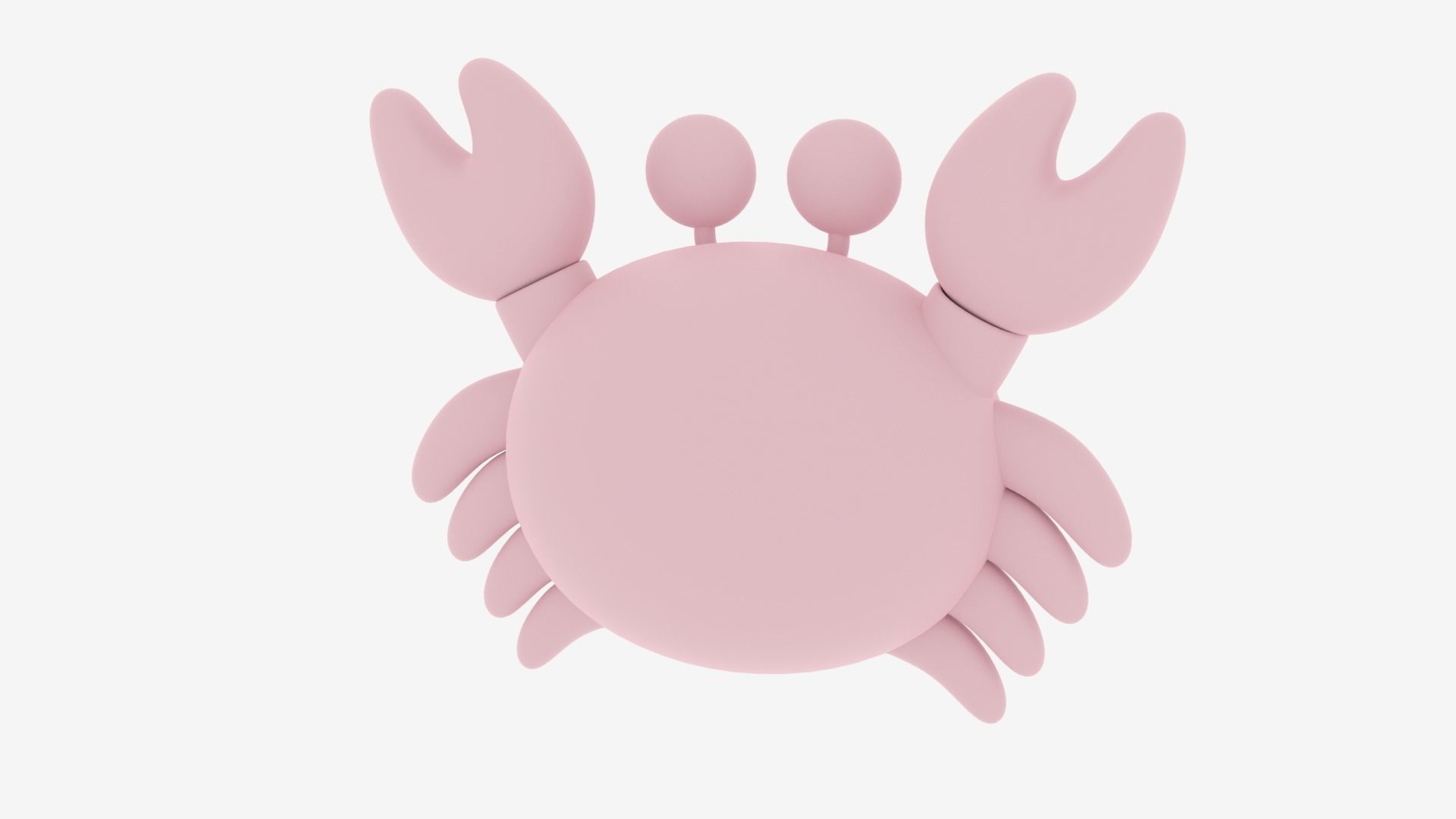 Cartoon Cute Little Crab 1 3D model_8