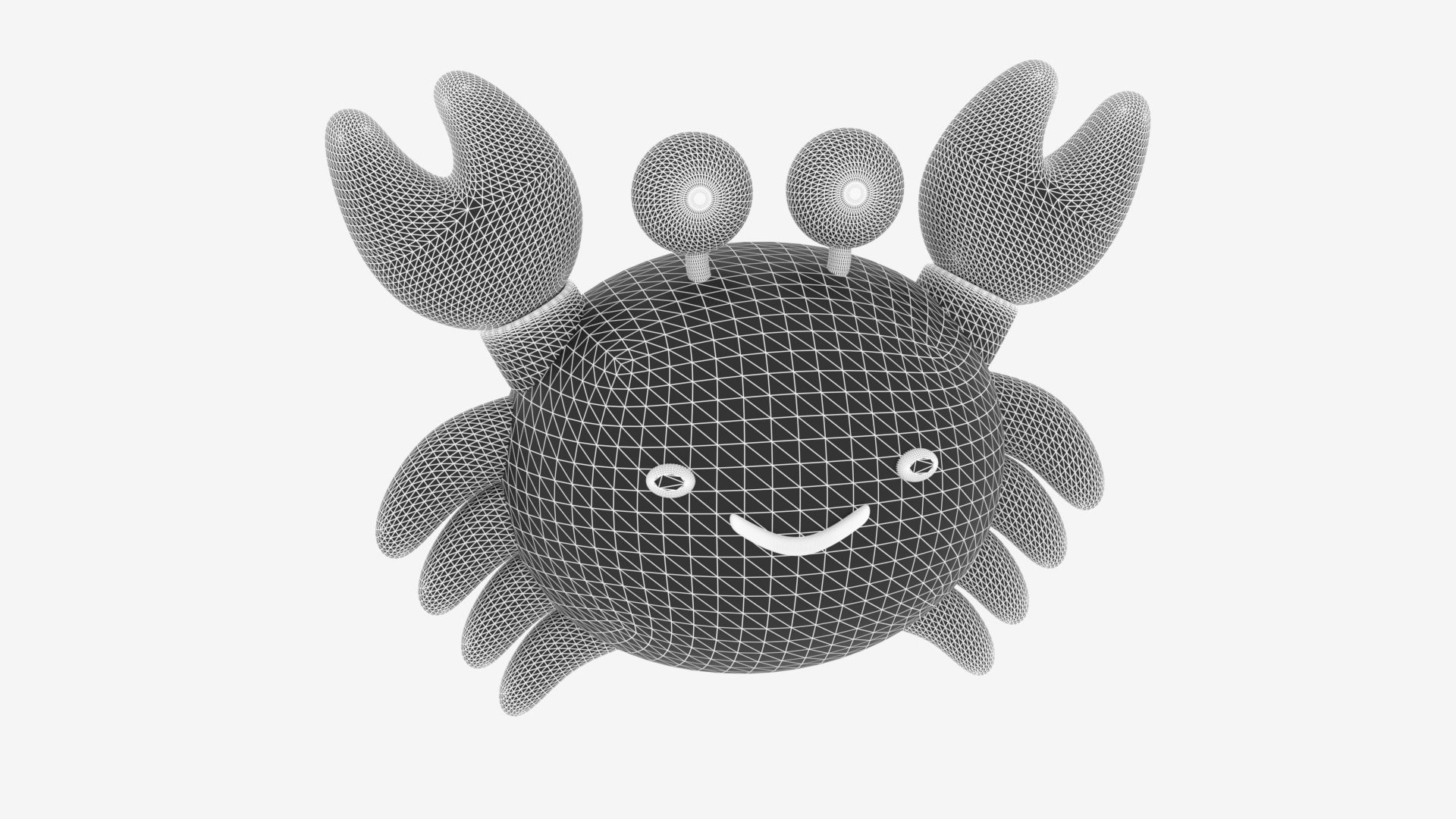 Cartoon Cute Little Crab 1 3D model_5