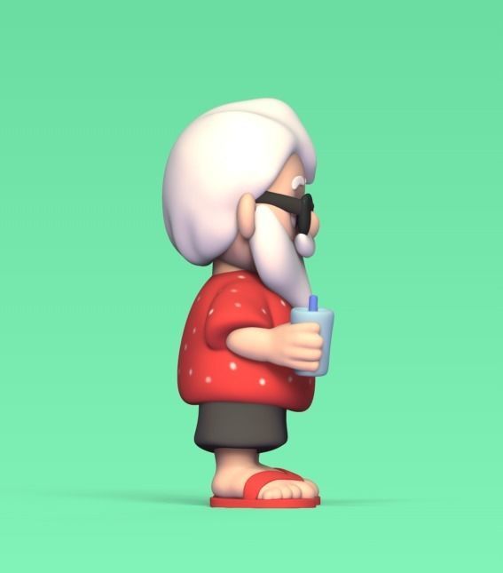 Santa Claus Summer 3D print model_3