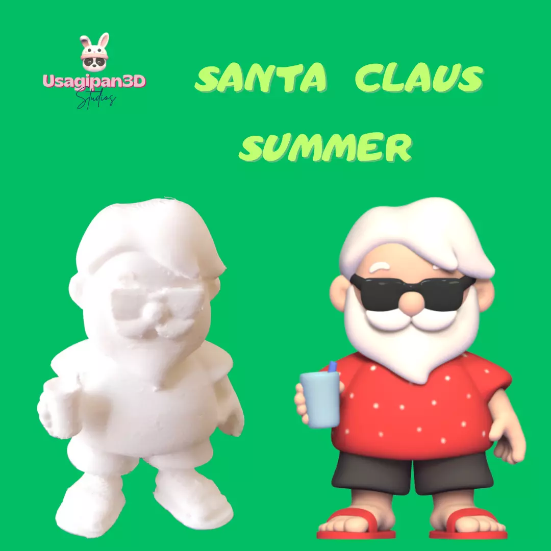 Santa Claus Summer 3D print model_0