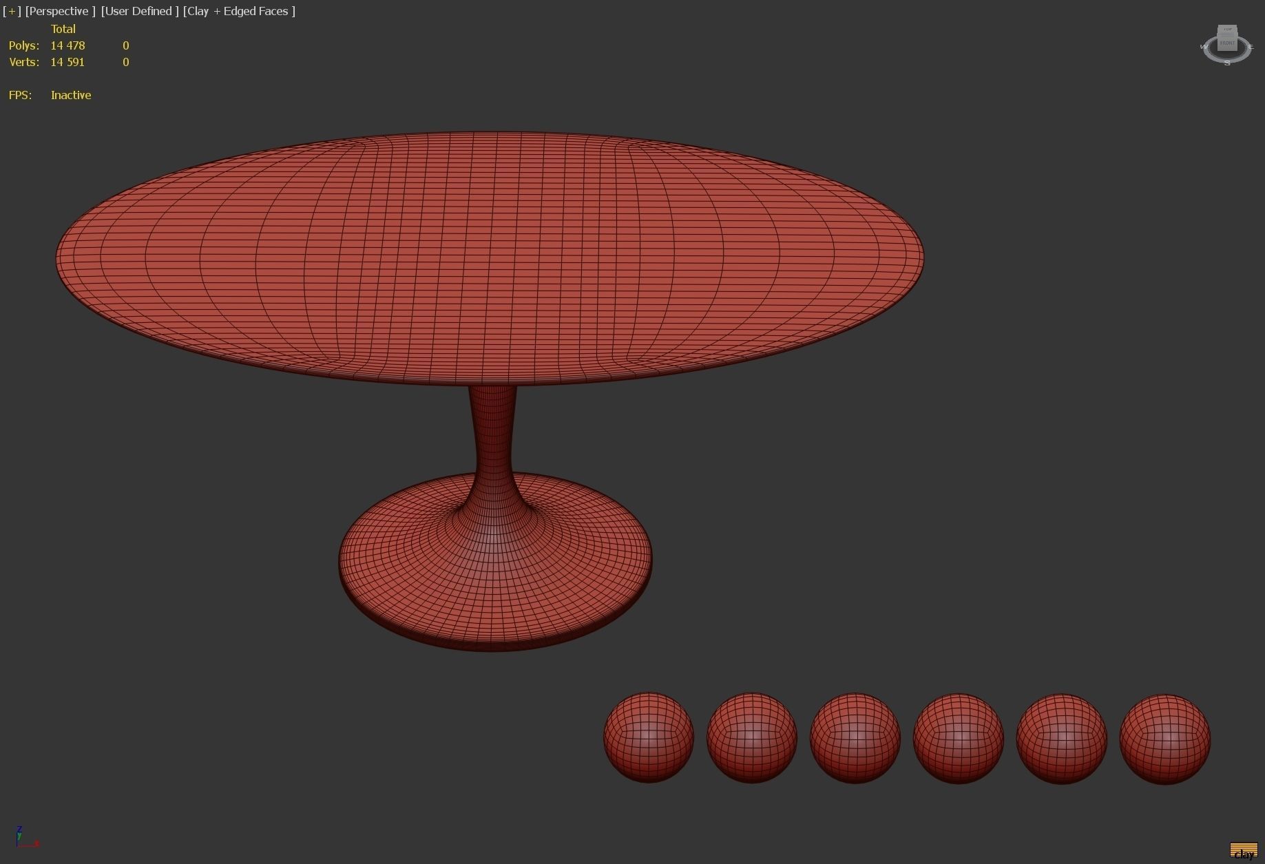 Hisia oval table in solid oak and walnut 3D model_11