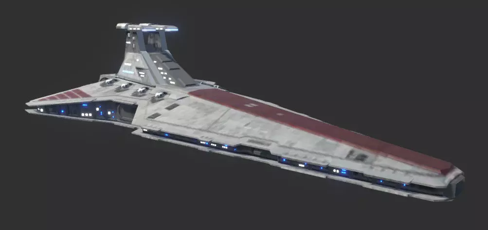 Star Wars Venator Low-poly 3D model