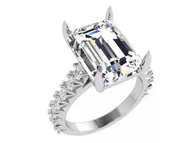 Emerald Cut Diamond Ring 4160