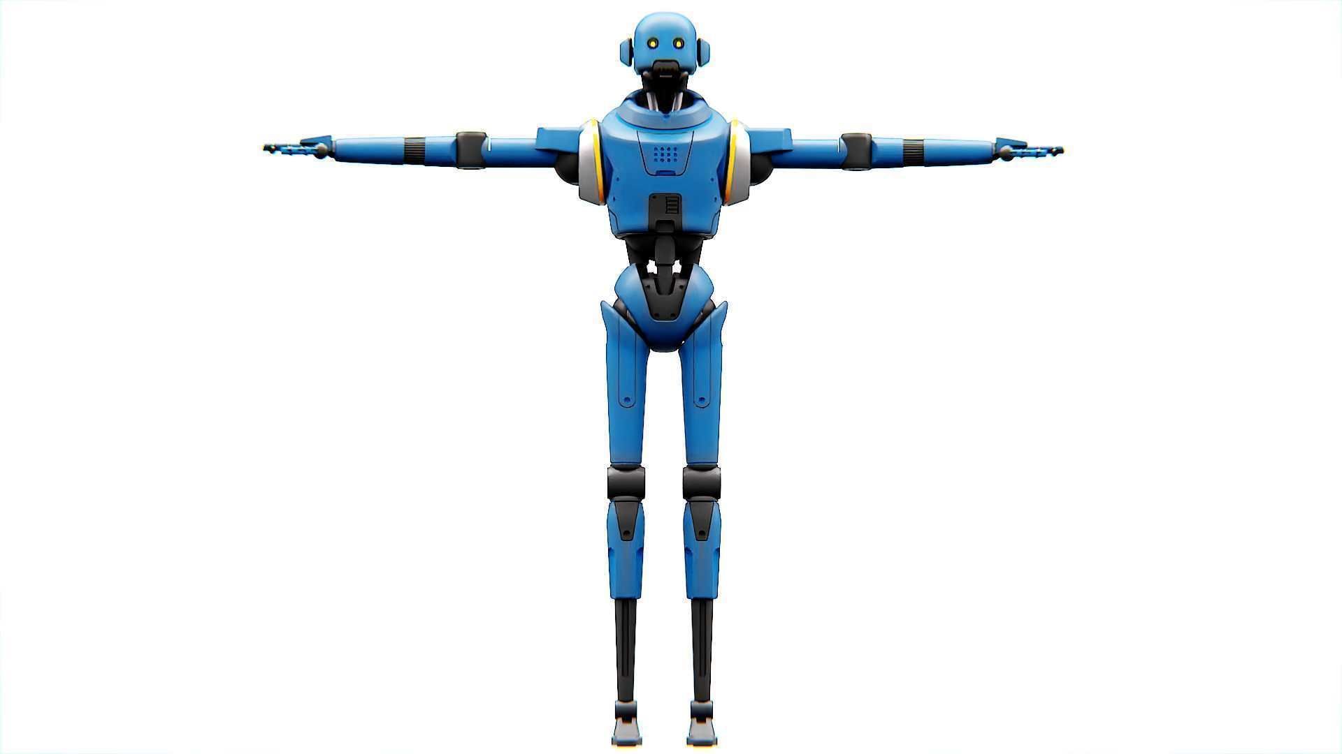 IMPERIAL PROT- DROID Rigged for Unreal Engine - Unity - MIXAMO  3D model_22