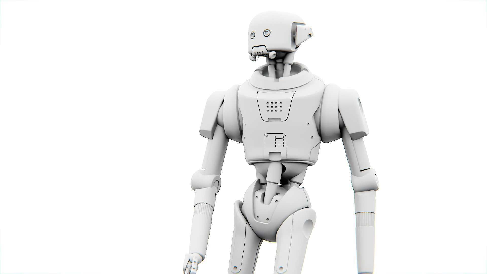 IMPERIAL PROT- DROID Rigged for Unreal Engine - Unity - MIXAMO  3D model_33