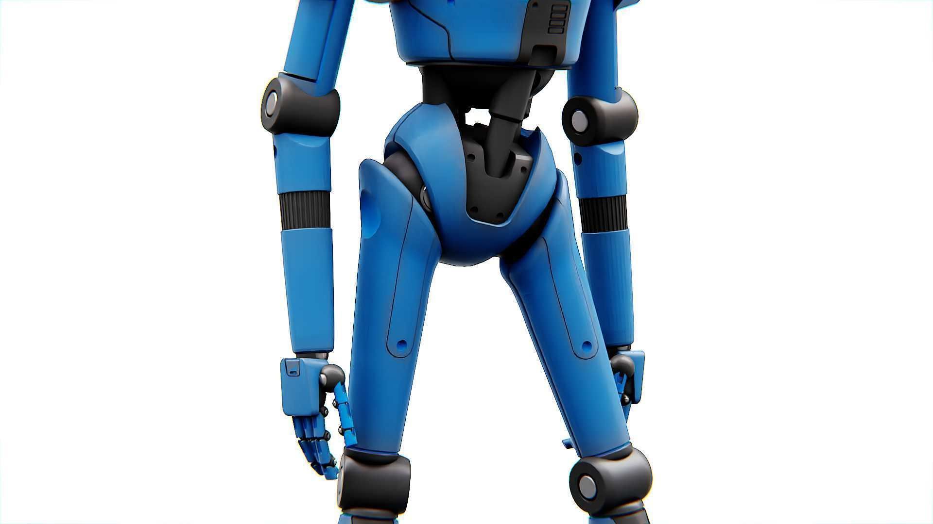 IMPERIAL PROT- DROID Rigged for Unreal Engine - Unity - MIXAMO  3D model_17