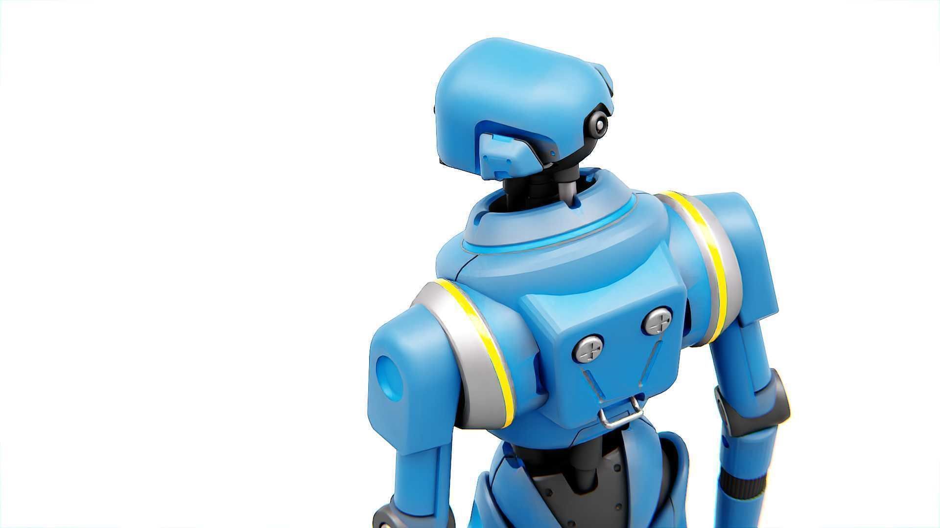 IMPERIAL PROT- DROID Rigged for Unreal Engine - Unity - MIXAMO  3D model_16