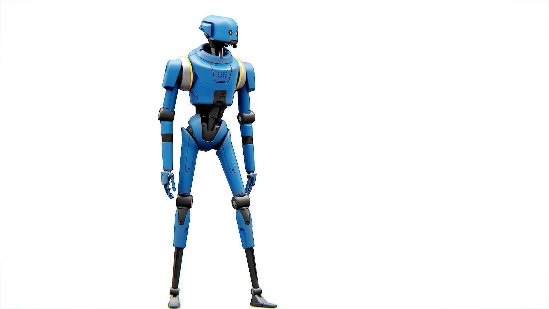 IMPERIAL PROT- DROID Rigged for Unreal Engine - Unity - MIXAMO  3D model_13