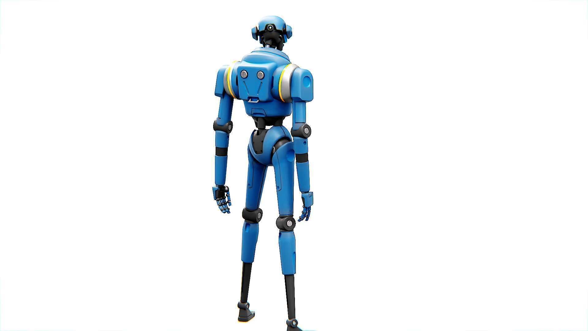 IMPERIAL PROT- DROID Rigged for Unreal Engine - Unity - MIXAMO  3D model_9