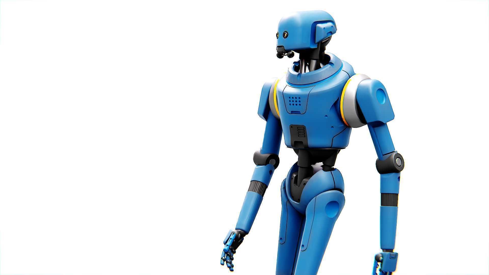 IMPERIAL PROT- DROID Rigged for Unreal Engine - Unity - MIXAMO  3D model_28