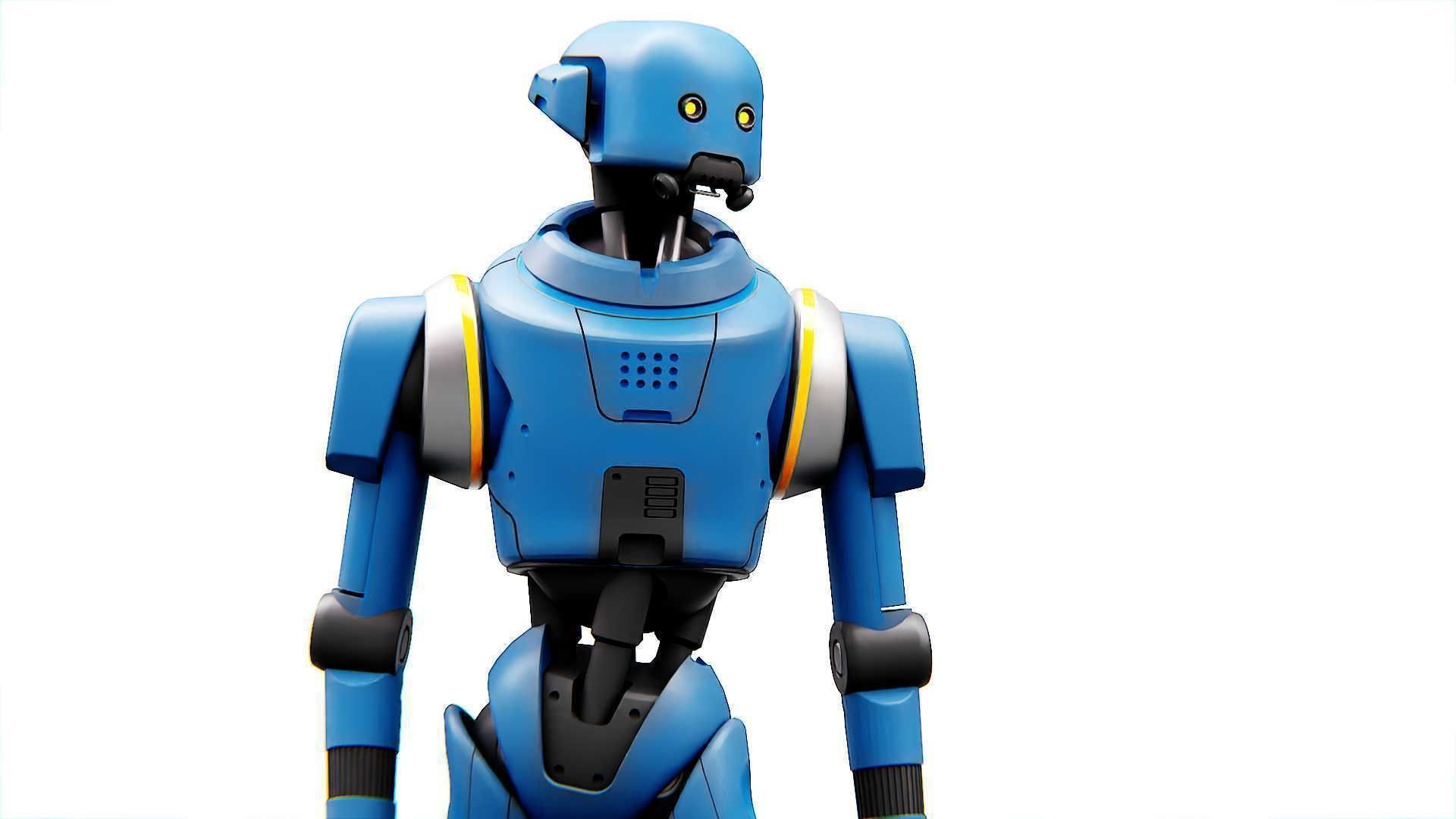 IMPERIAL PROT- DROID Rigged for Unreal Engine - Unity - MIXAMO  3D model_14