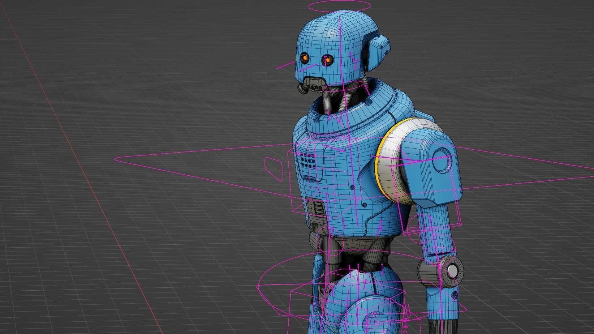 IMPERIAL PROT- DROID Rigged for Unreal Engine - Unity - MIXAMO  3D model_38