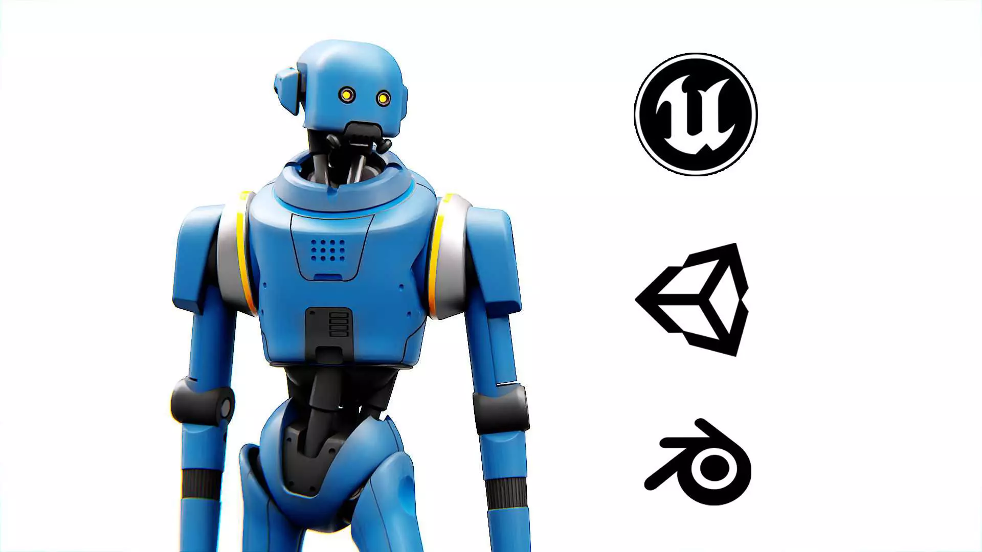 IMPERIAL PROT- DROID Rigged for Unreal Engine - Unity - MIXAMO  3D model_0