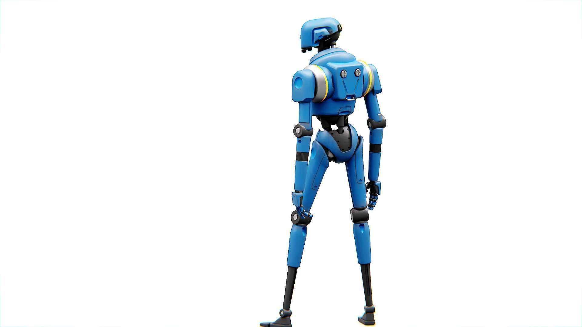 IMPERIAL PROT- DROID Rigged for Unreal Engine - Unity - MIXAMO  3D model_7