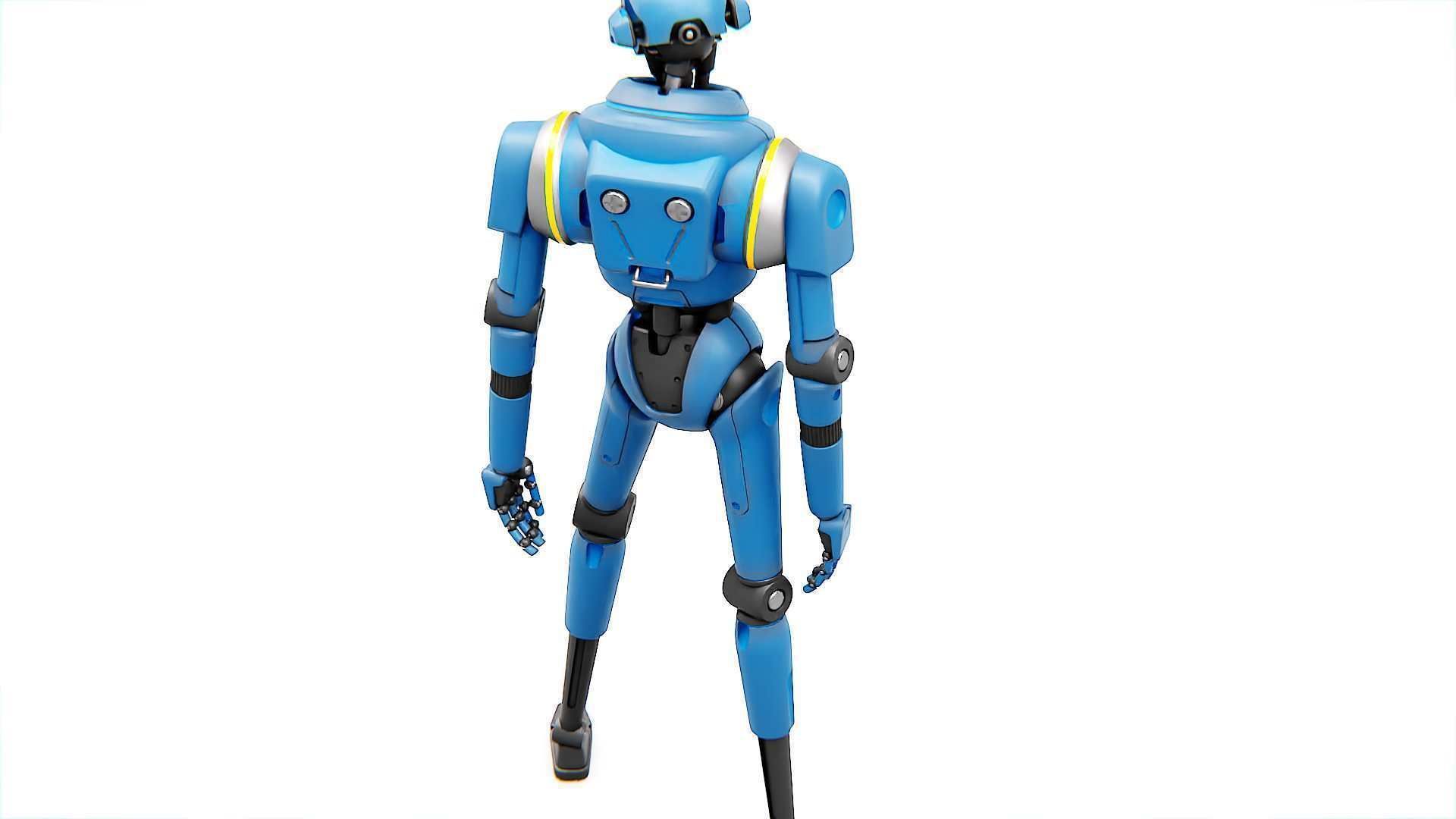 IMPERIAL PROT- DROID Rigged for Unreal Engine - Unity - MIXAMO  3D model_19