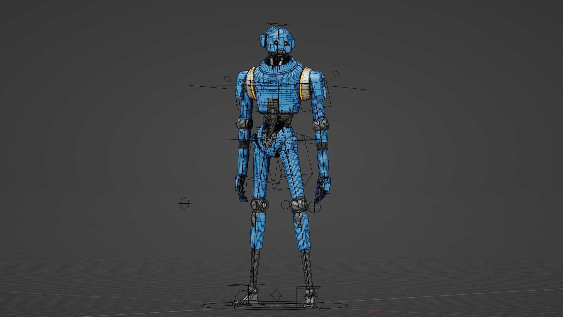IMPERIAL PROT- DROID Rigged for Unreal Engine - Unity - MIXAMO  3D model_37