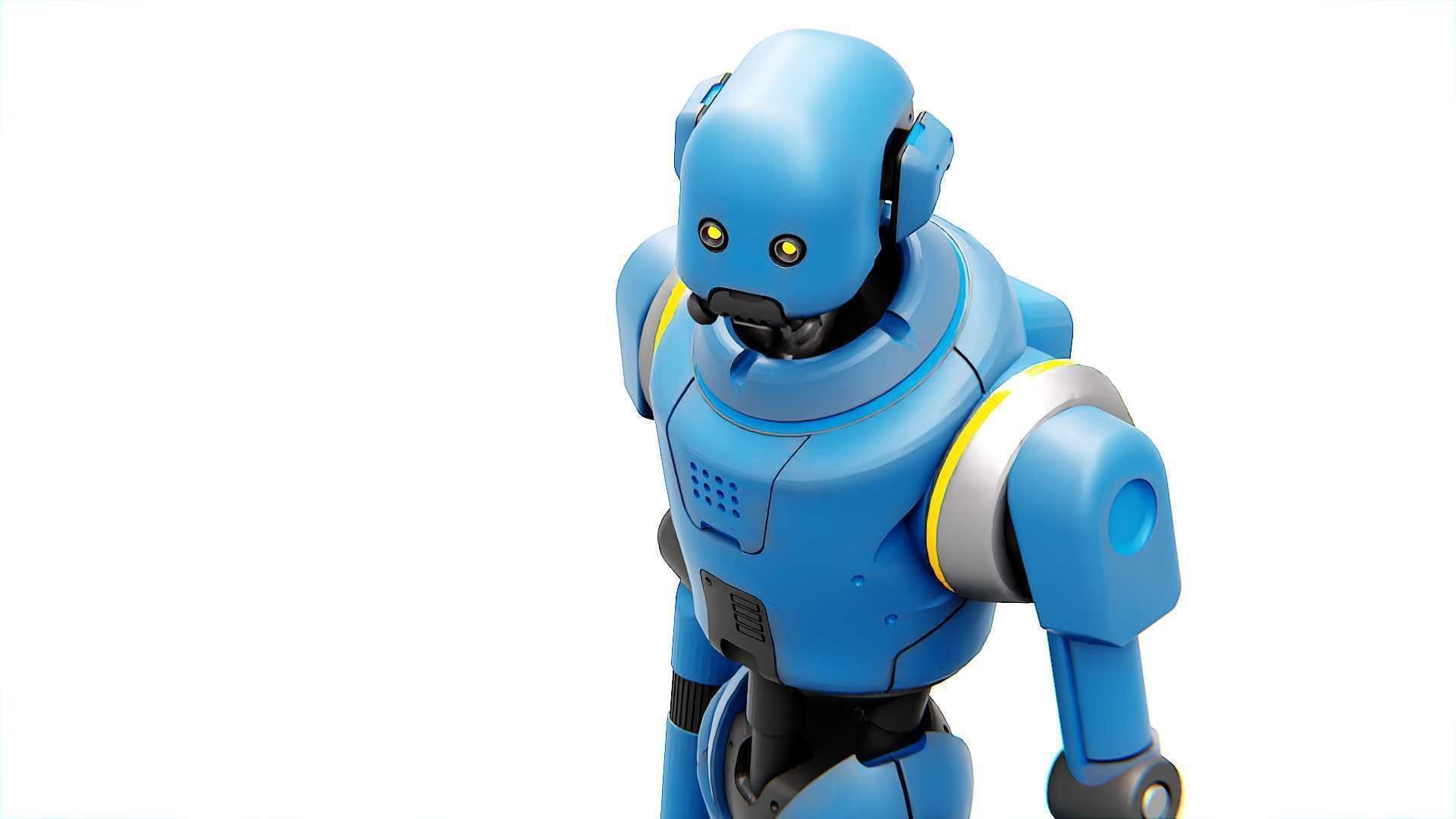 IMPERIAL PROT- DROID Rigged for Unreal Engine - Unity - MIXAMO  3D model_21