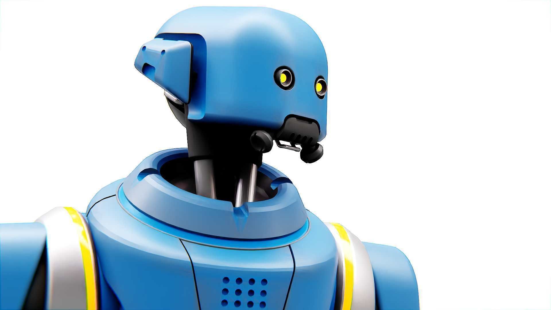 IMPERIAL PROT- DROID Rigged for Unreal Engine - Unity - MIXAMO  3D model_20