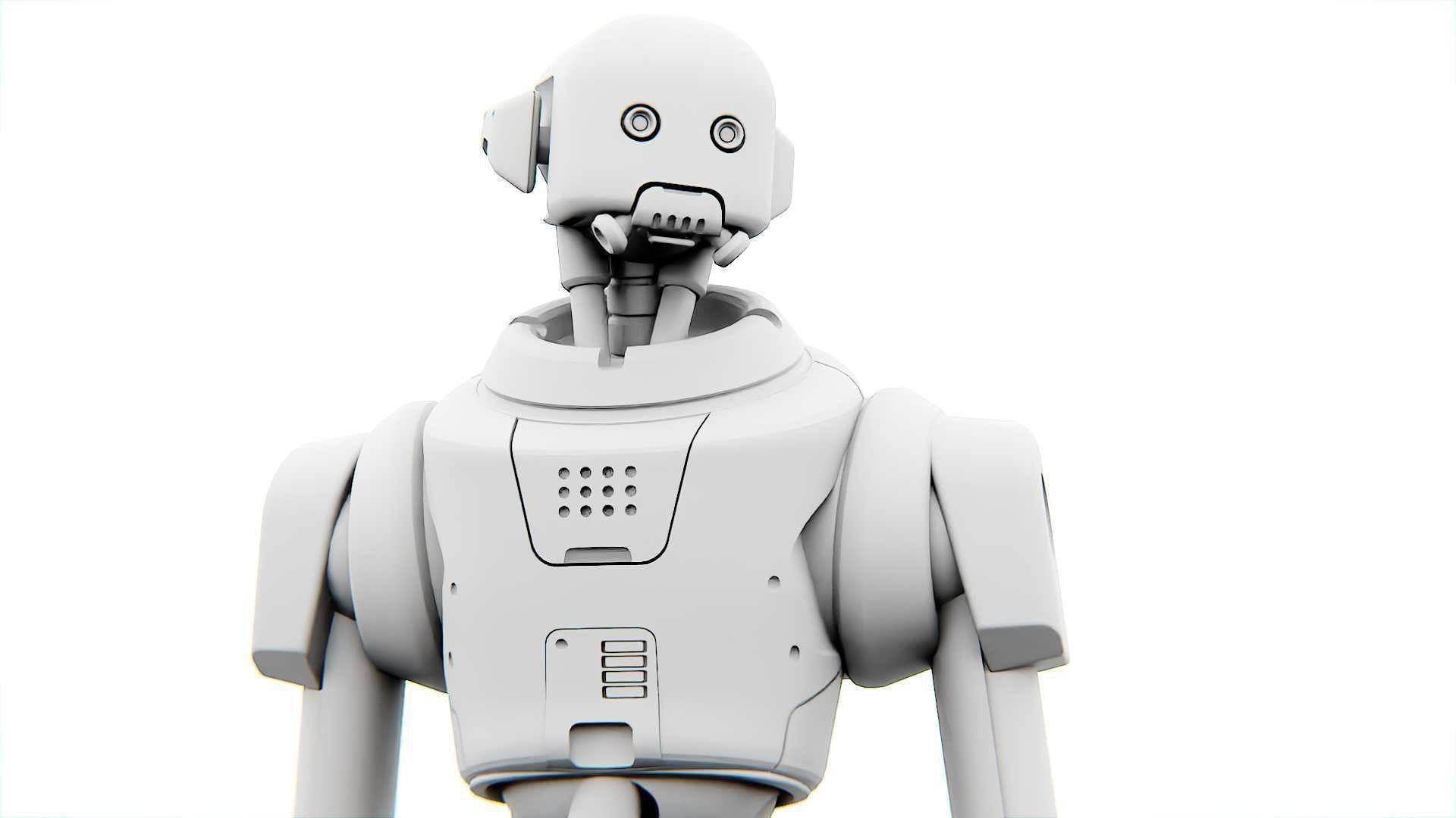 IMPERIAL PROT- DROID Rigged for Unreal Engine - Unity - MIXAMO  3D model_35