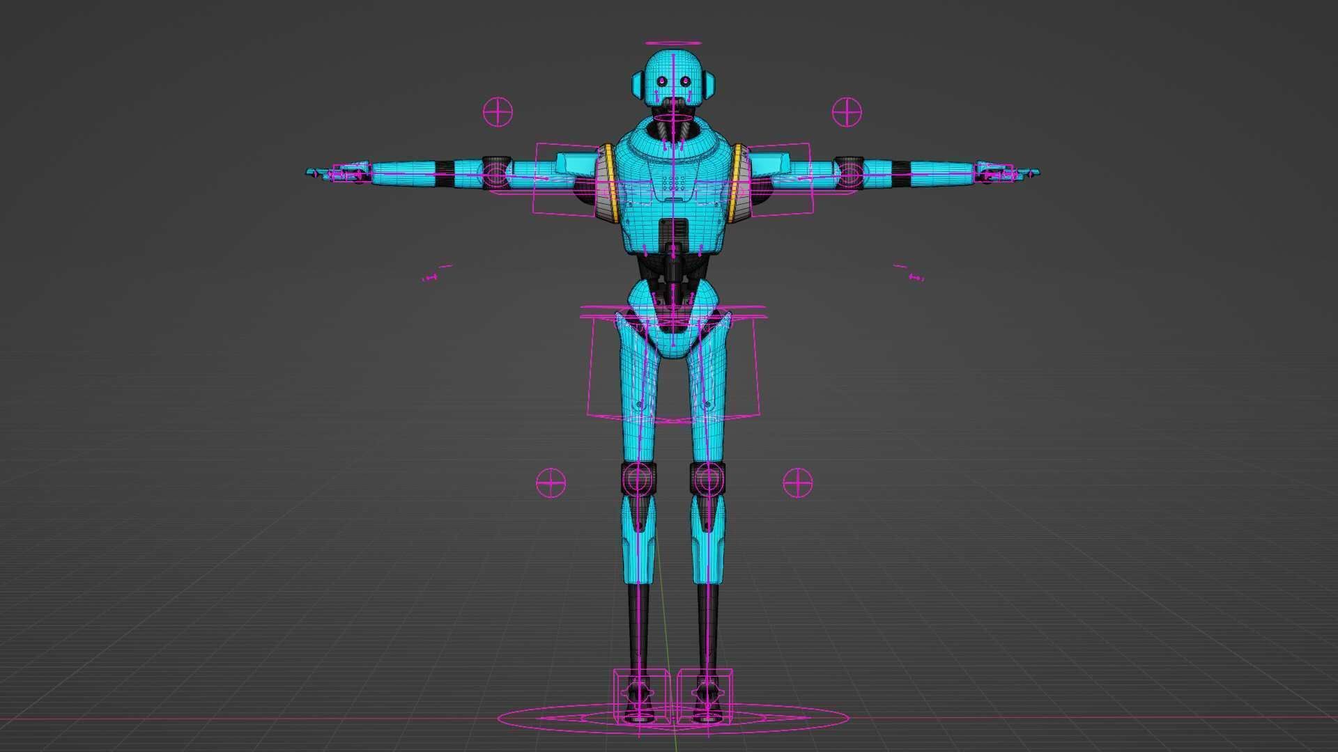 IMPERIAL PROT- DROID Rigged for Unreal Engine - Unity - MIXAMO  3D model_39