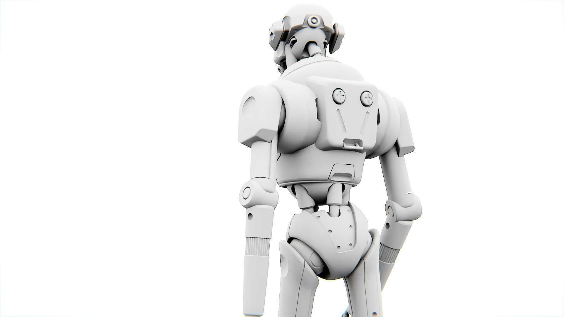 IMPERIAL PROT- DROID Rigged for Unreal Engine - Unity - MIXAMO  3D model_34