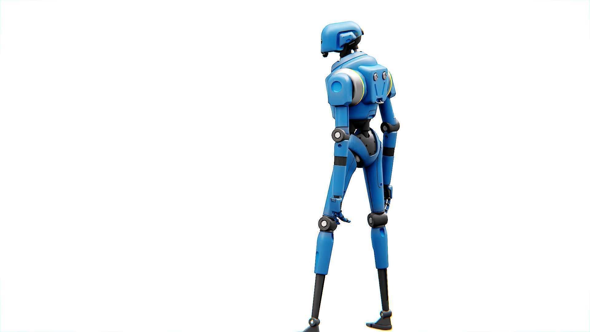 IMPERIAL PROT- DROID Rigged for Unreal Engine - Unity - MIXAMO  3D model_6