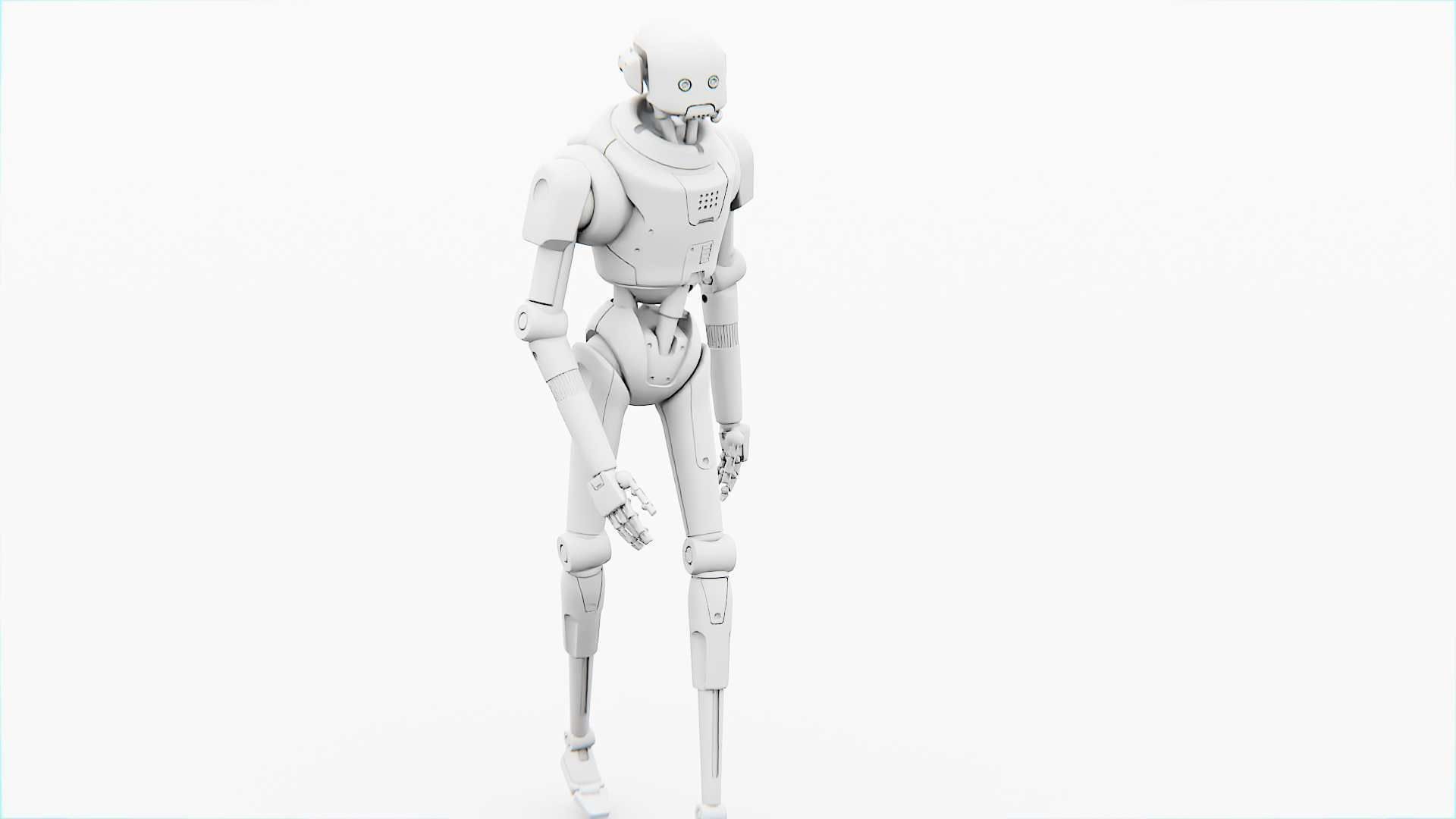 IMPERIAL PROT- DROID Rigged for Unreal Engine - Unity - MIXAMO  3D model_32