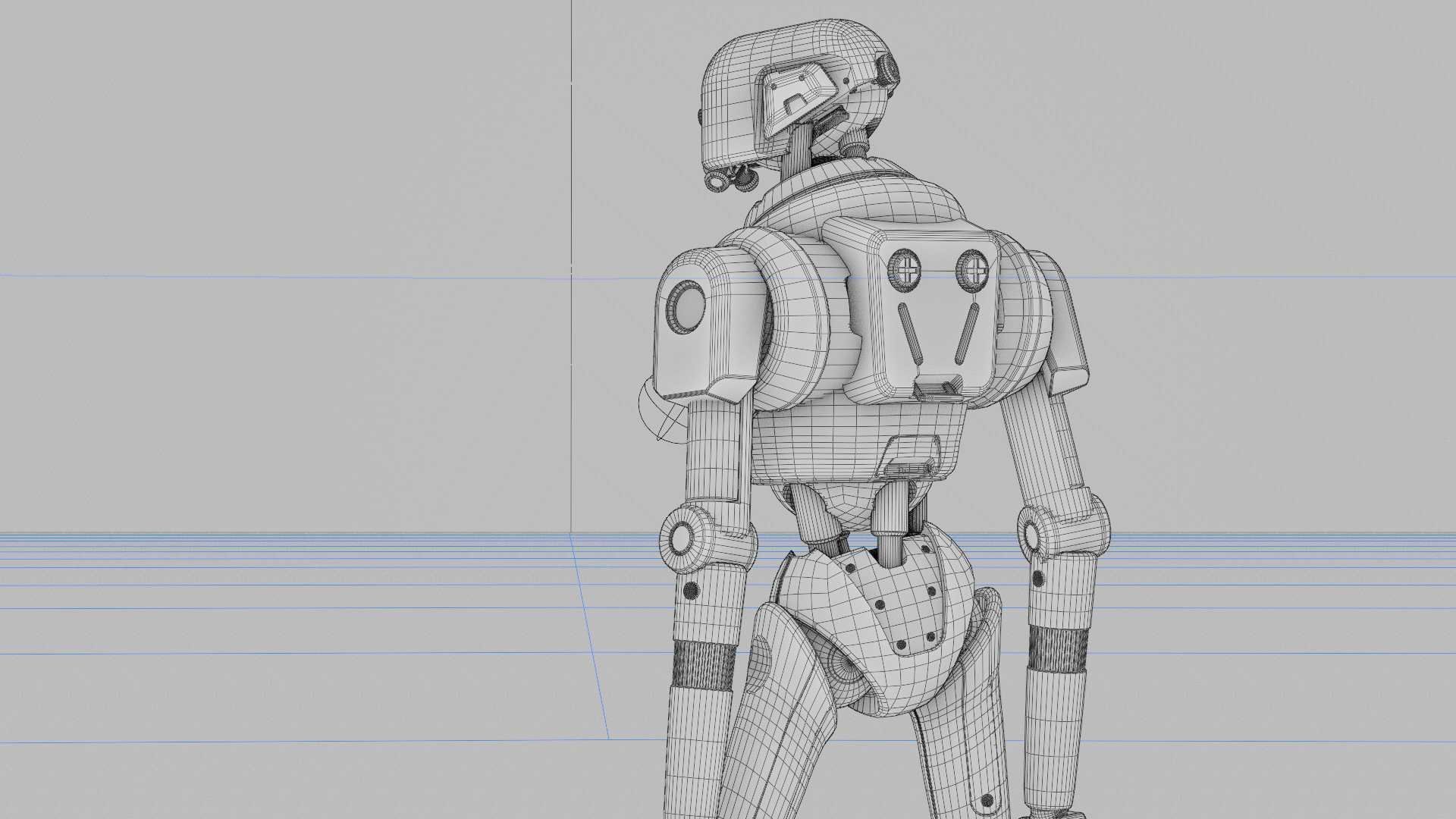 IMPERIAL PROT- DROID Rigged for Unreal Engine - Unity - MIXAMO  3D model_42