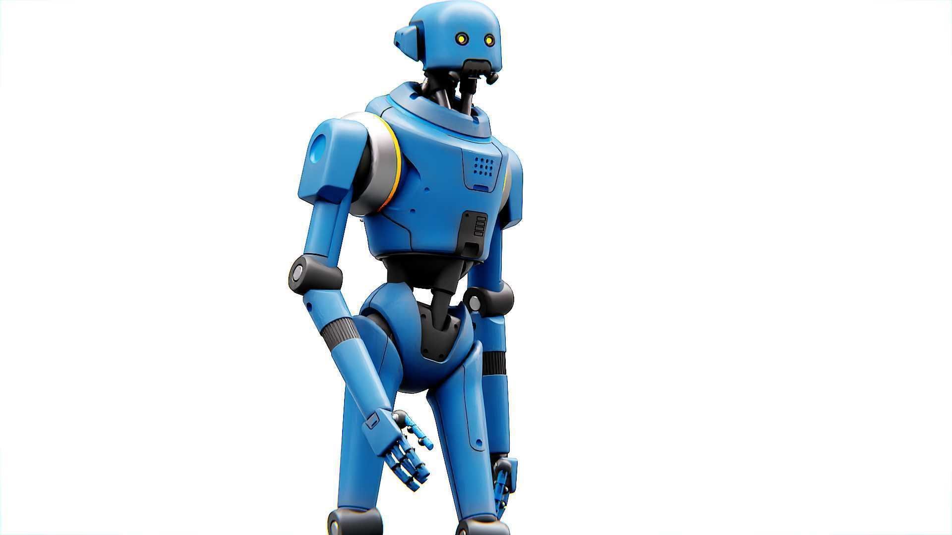 IMPERIAL PROT- DROID Rigged for Unreal Engine - Unity - MIXAMO  3D model_27