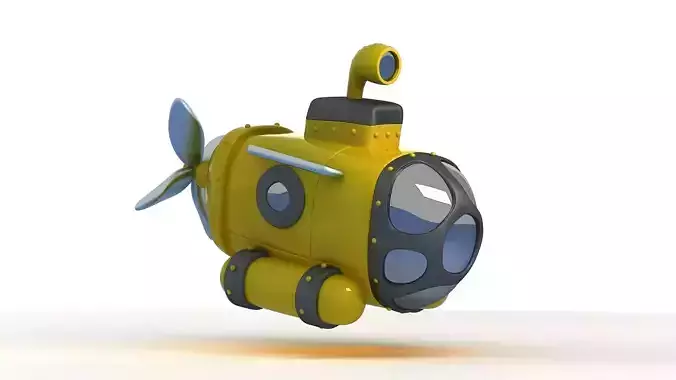 submarine cartoon military toy yellow industrial ship nautical