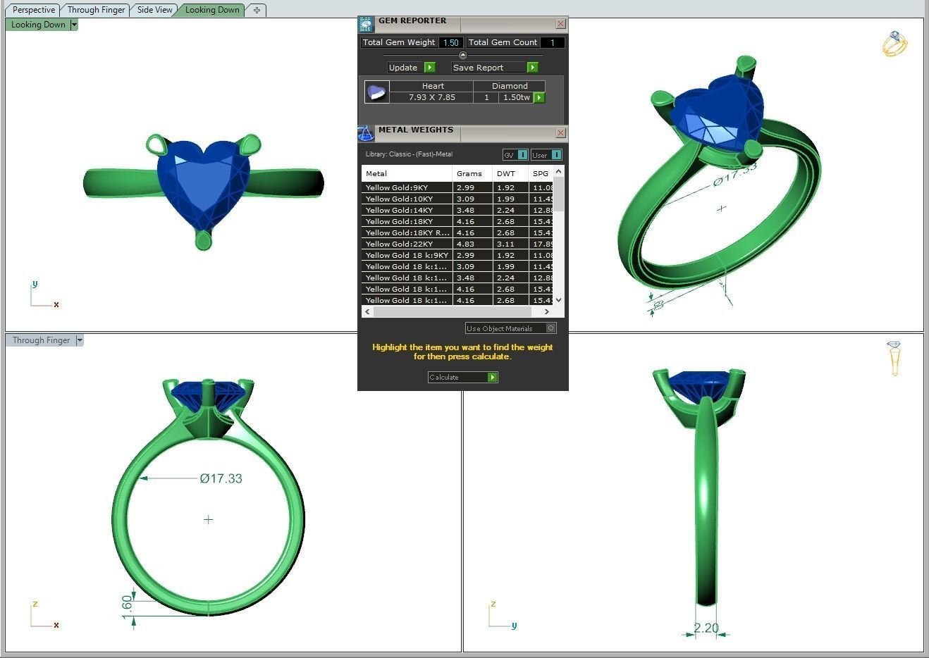 Engagement ring Linda heart 3D print model_19