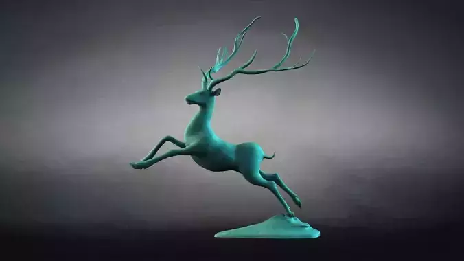 Antelopes bronze deer animal sculptures