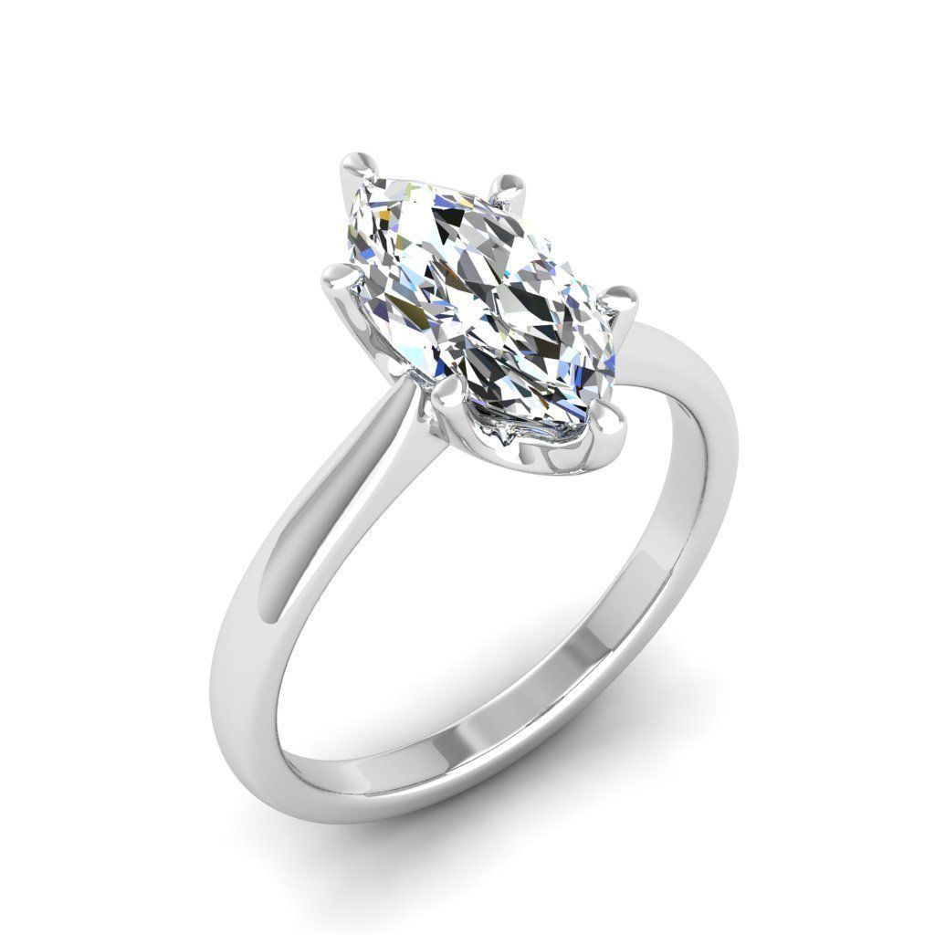Engagement ring Linda marquise 3D print model_27