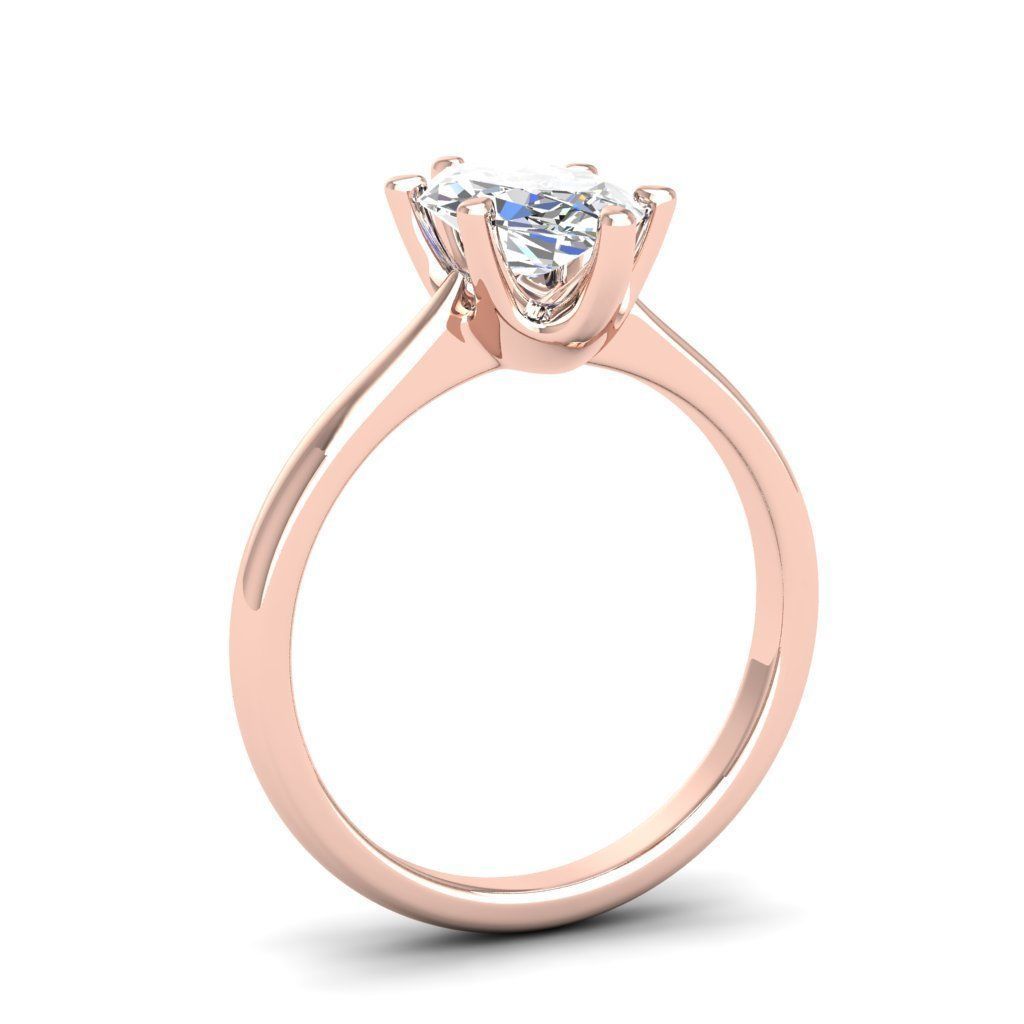 Engagement ring Linda marquise 3D print model_4