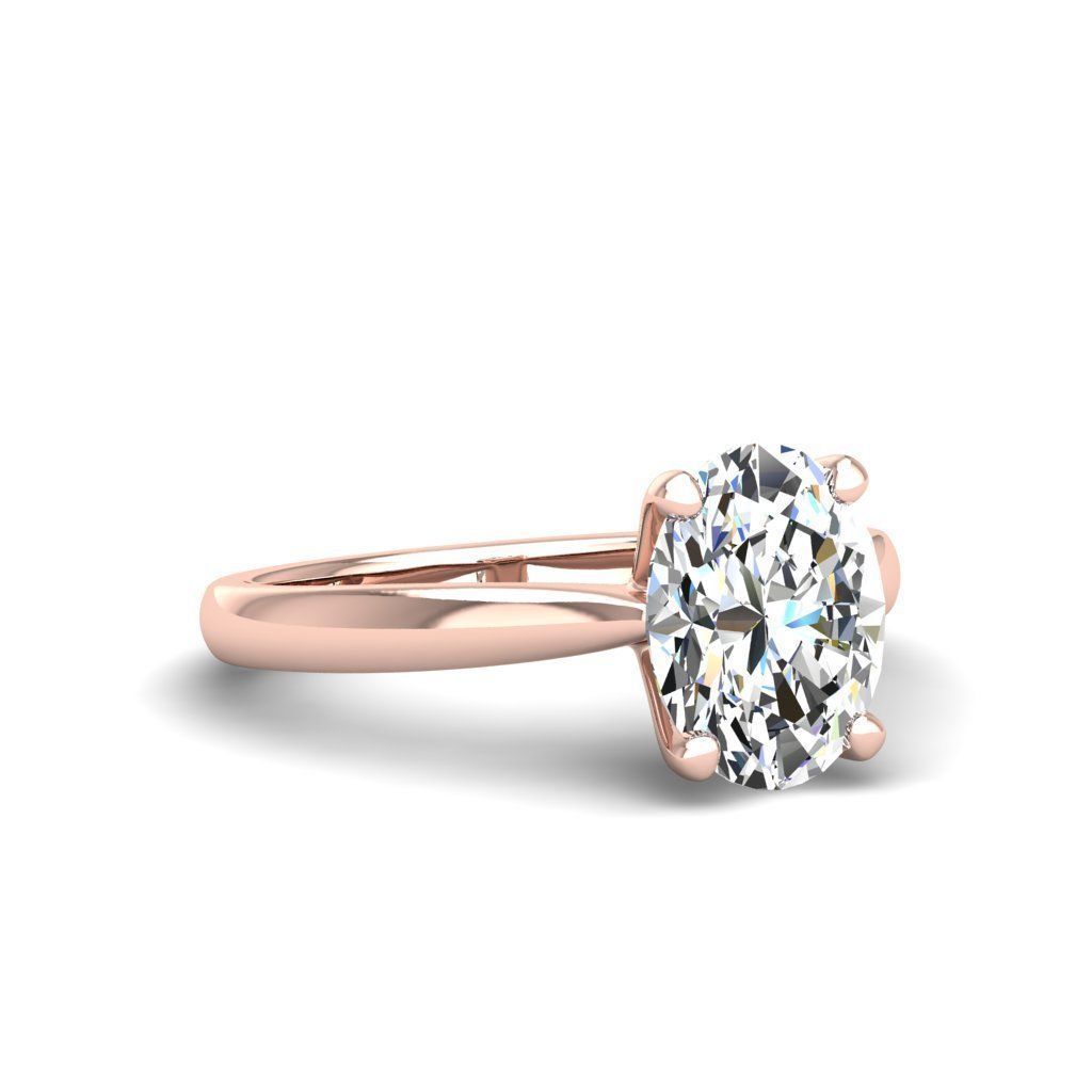 Engagement ring Linda oval 3D print model_13