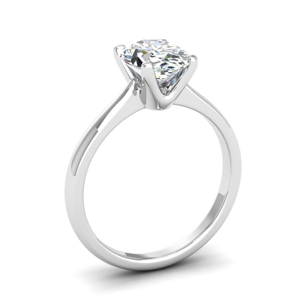 Engagement ring Linda oval 3D print model_4