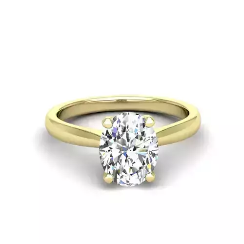 Engagement ring Linda oval 3D print model