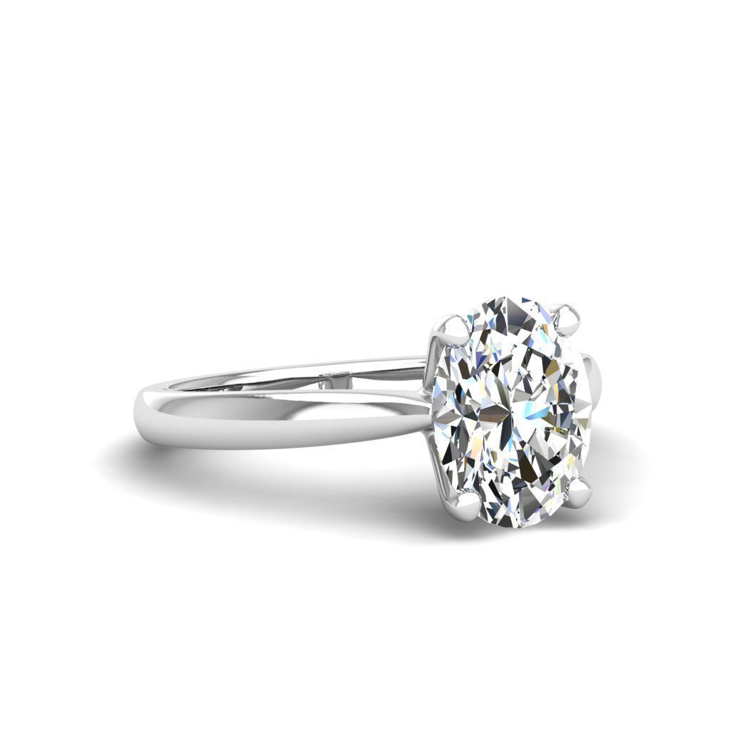 Engagement ring Linda oval 3D print model_28