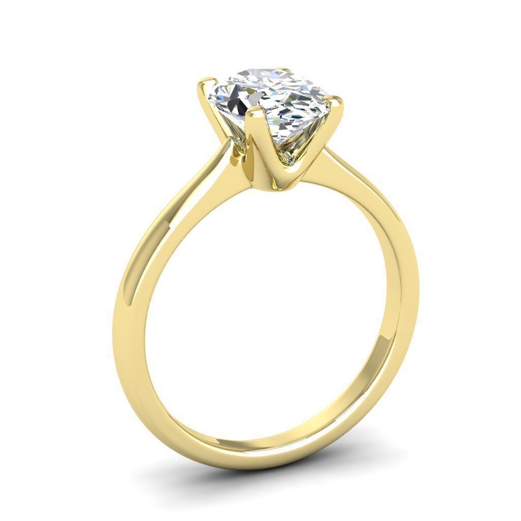 Engagement ring Linda oval 3D print model_20