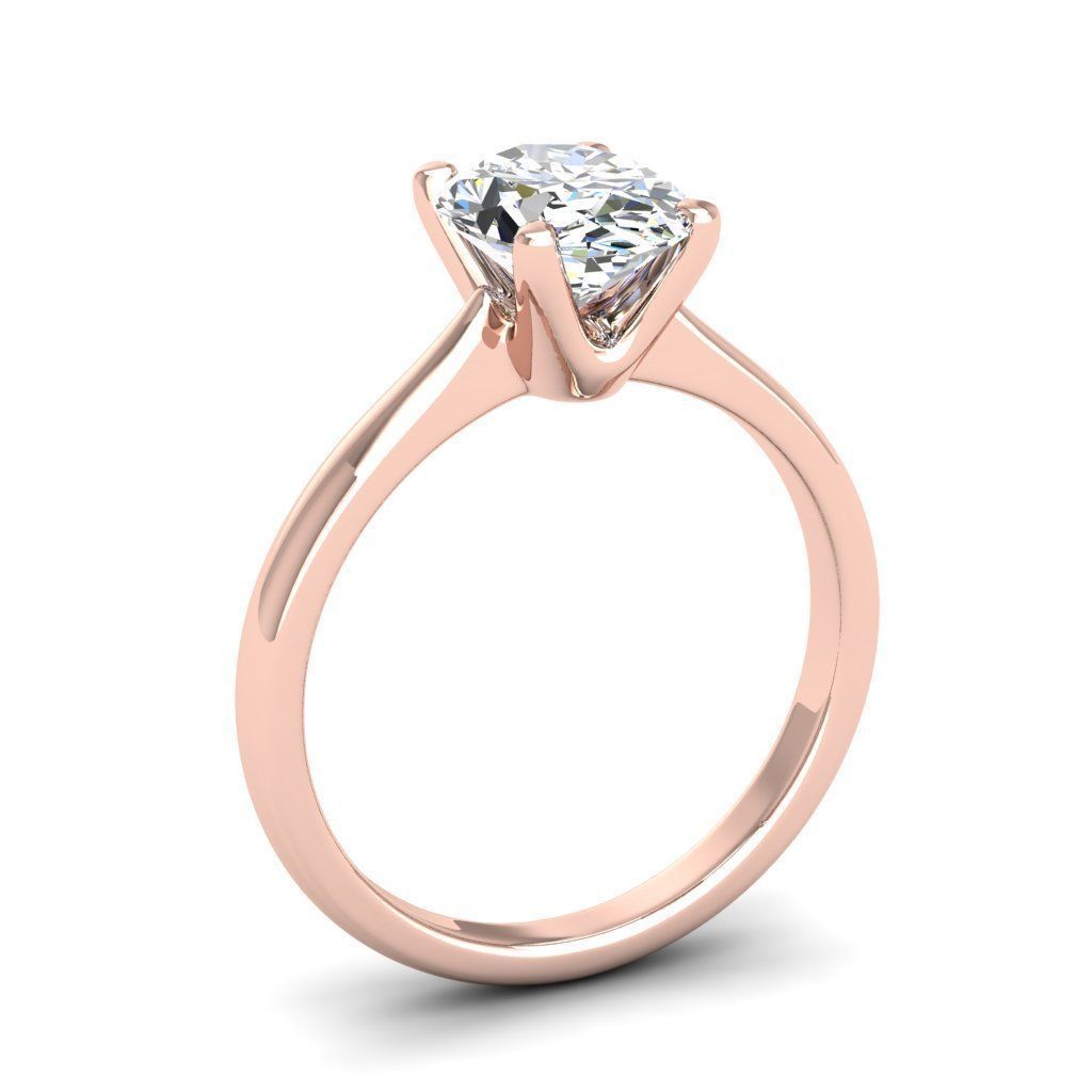 Engagement ring Linda oval 3D print model_24