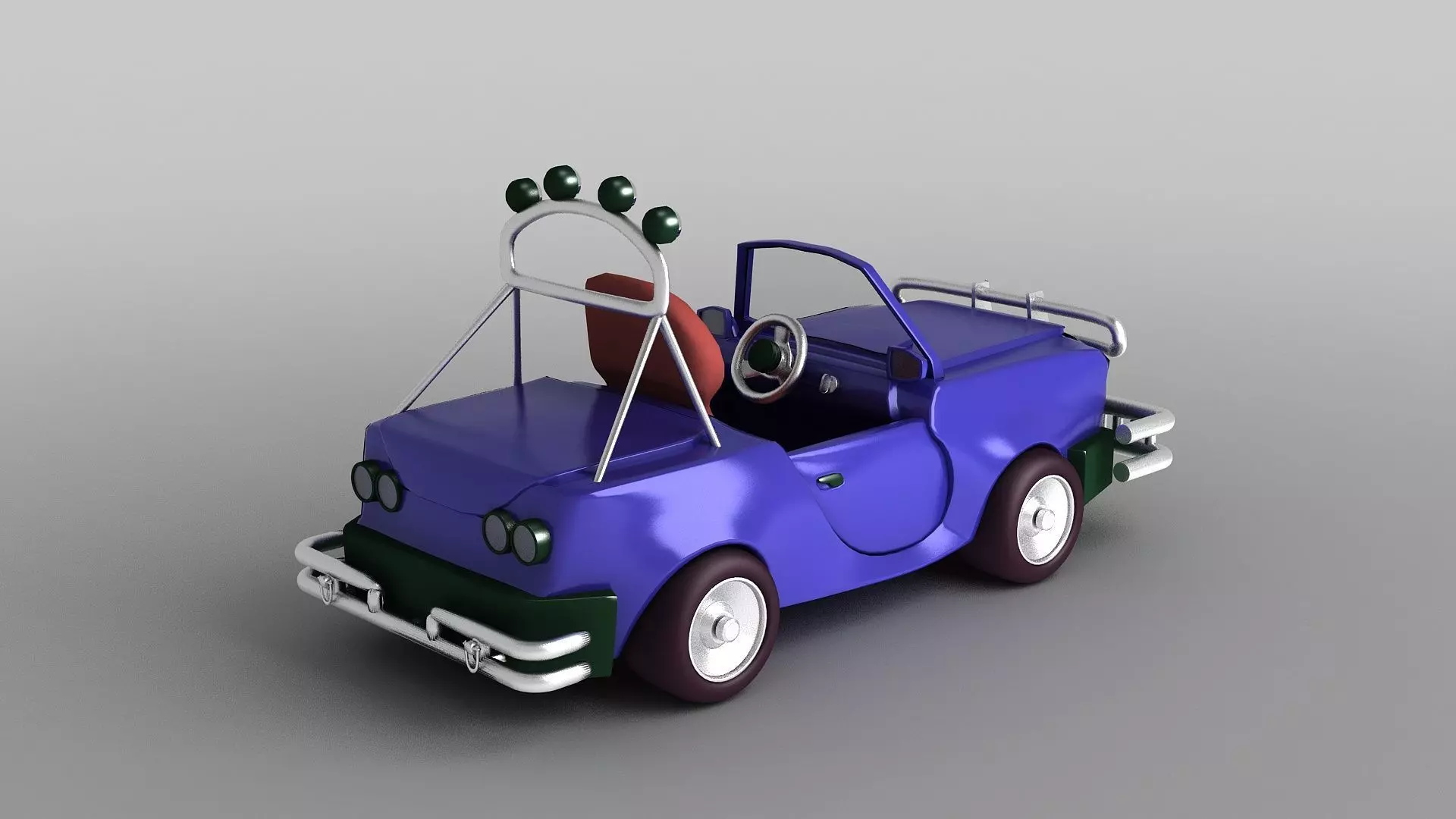 Recreational Toy go-karts playground equipment cars 3D model_0