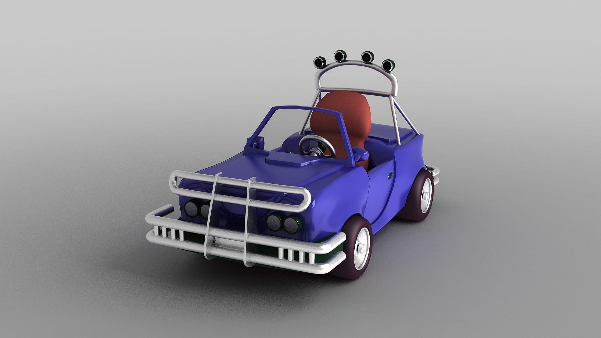 Recreational Toy go-karts playground equipment cars 3D model_2