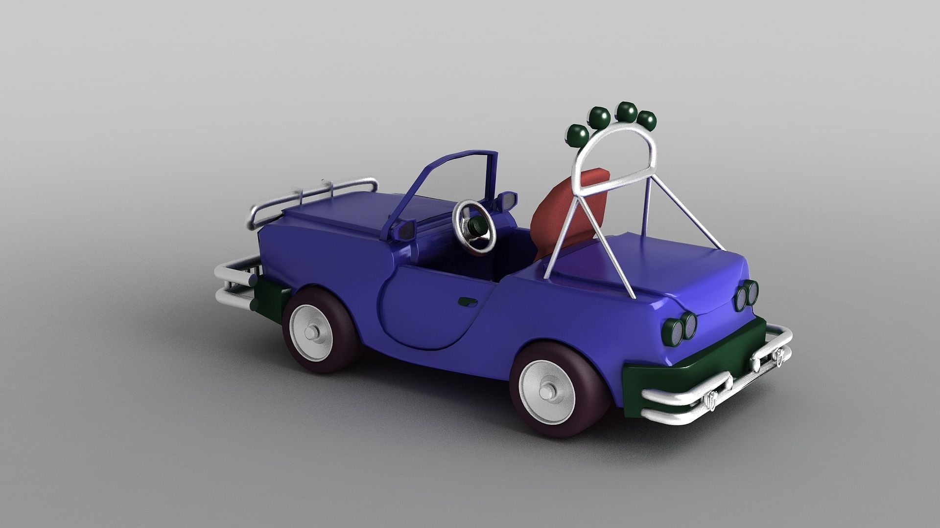 Recreational Toy go-karts playground equipment cars 3D model_4