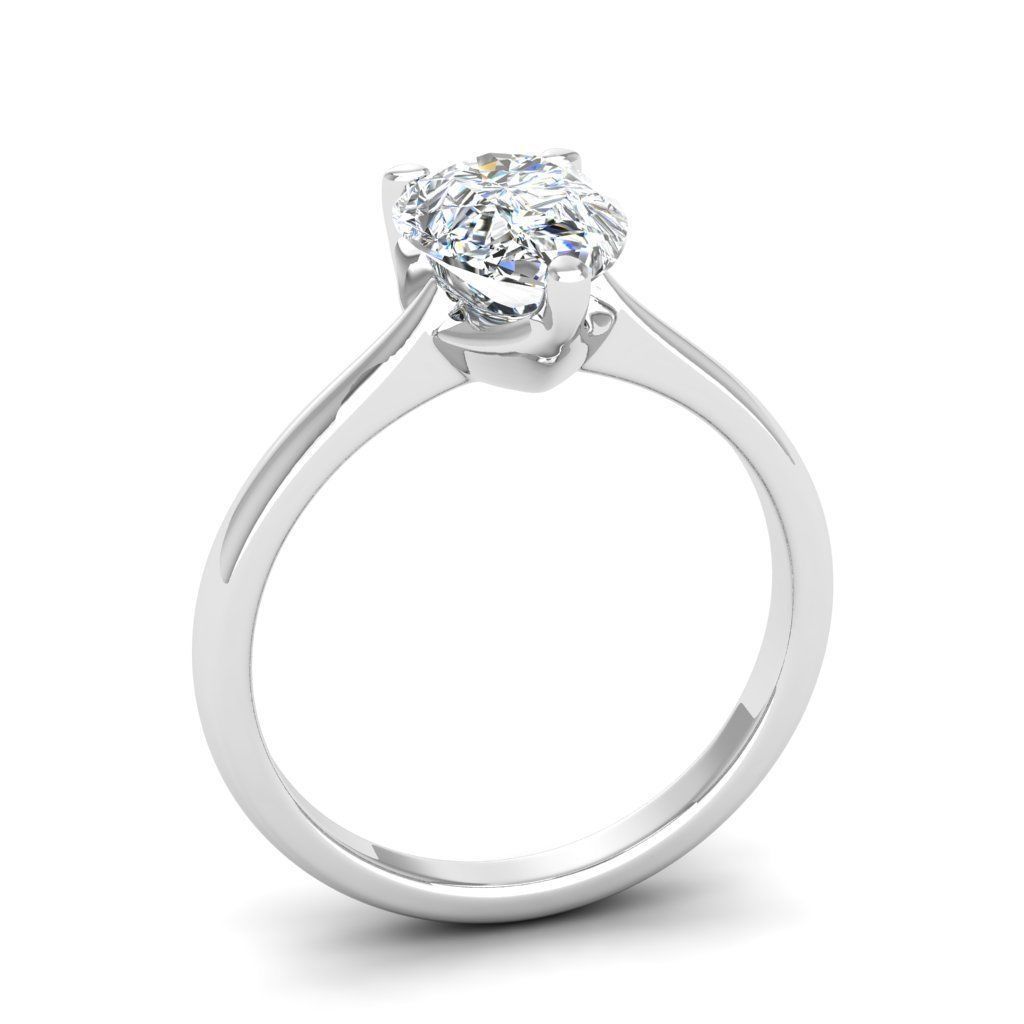 Engagement ring Linda pear 3D print model_22