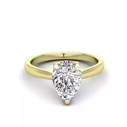 Engagement ring Linda pear 3D print model